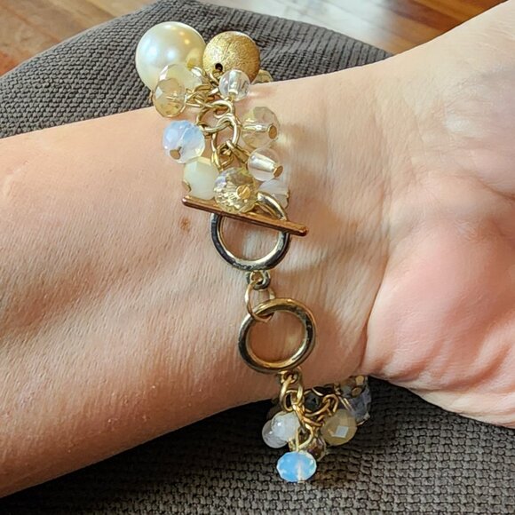 Etsy Vintage Gold Tone Beaded Cha Cha Style Bracelet - Picture 7 of 13